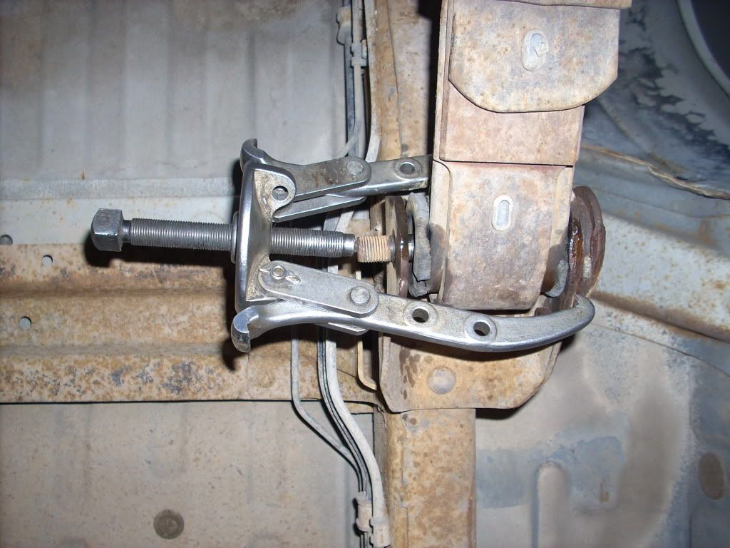 Best way to replace leaf spring bushings. Ideas? How much time involved